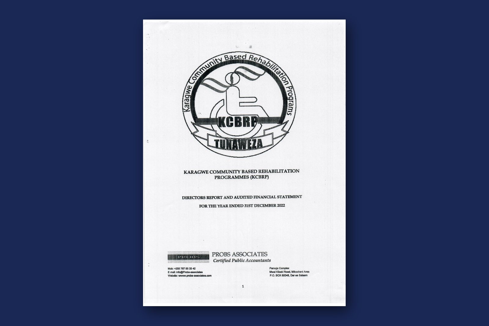 Auditing Report for 2022: Beyond Inclusion (formerly KCBRP)